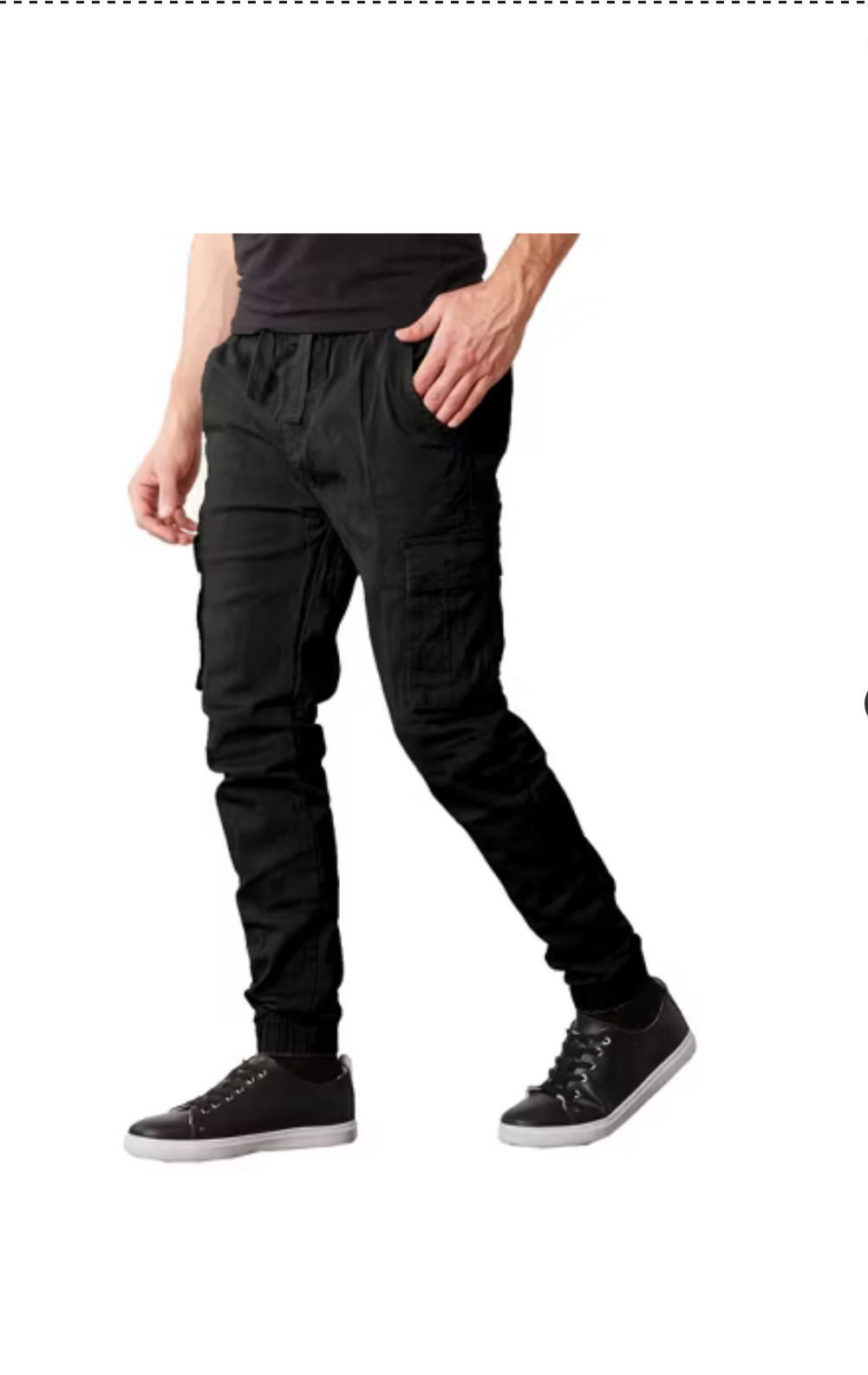 Person wearing black pants on a Target product page