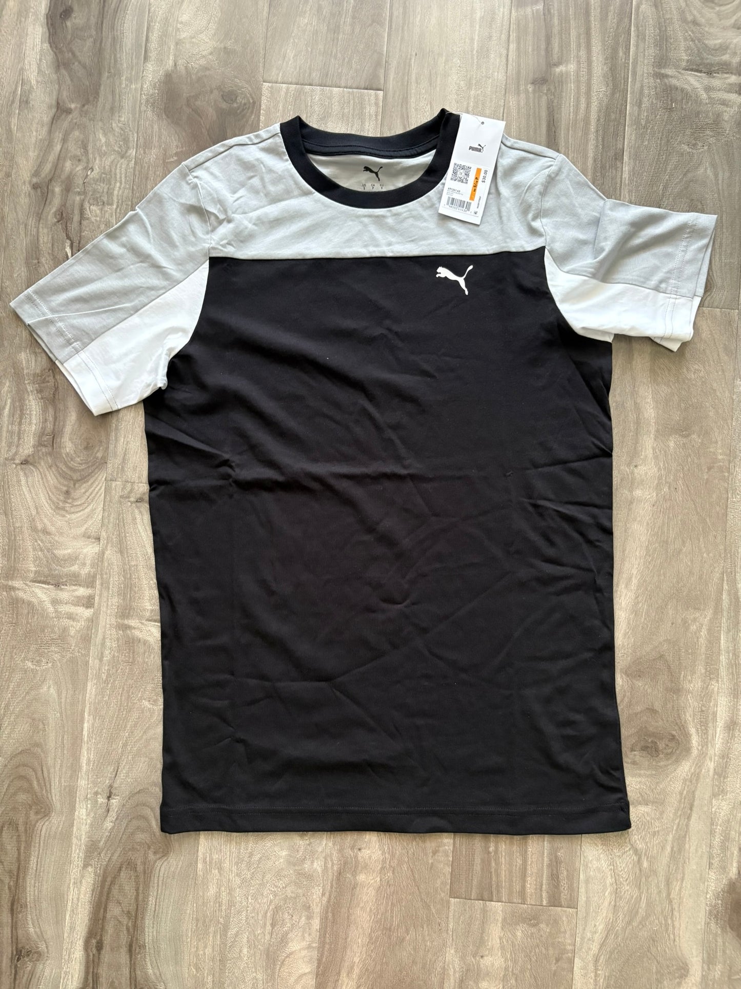 PUMA Ess Triple Block T-shirt Men Black Size SMALL