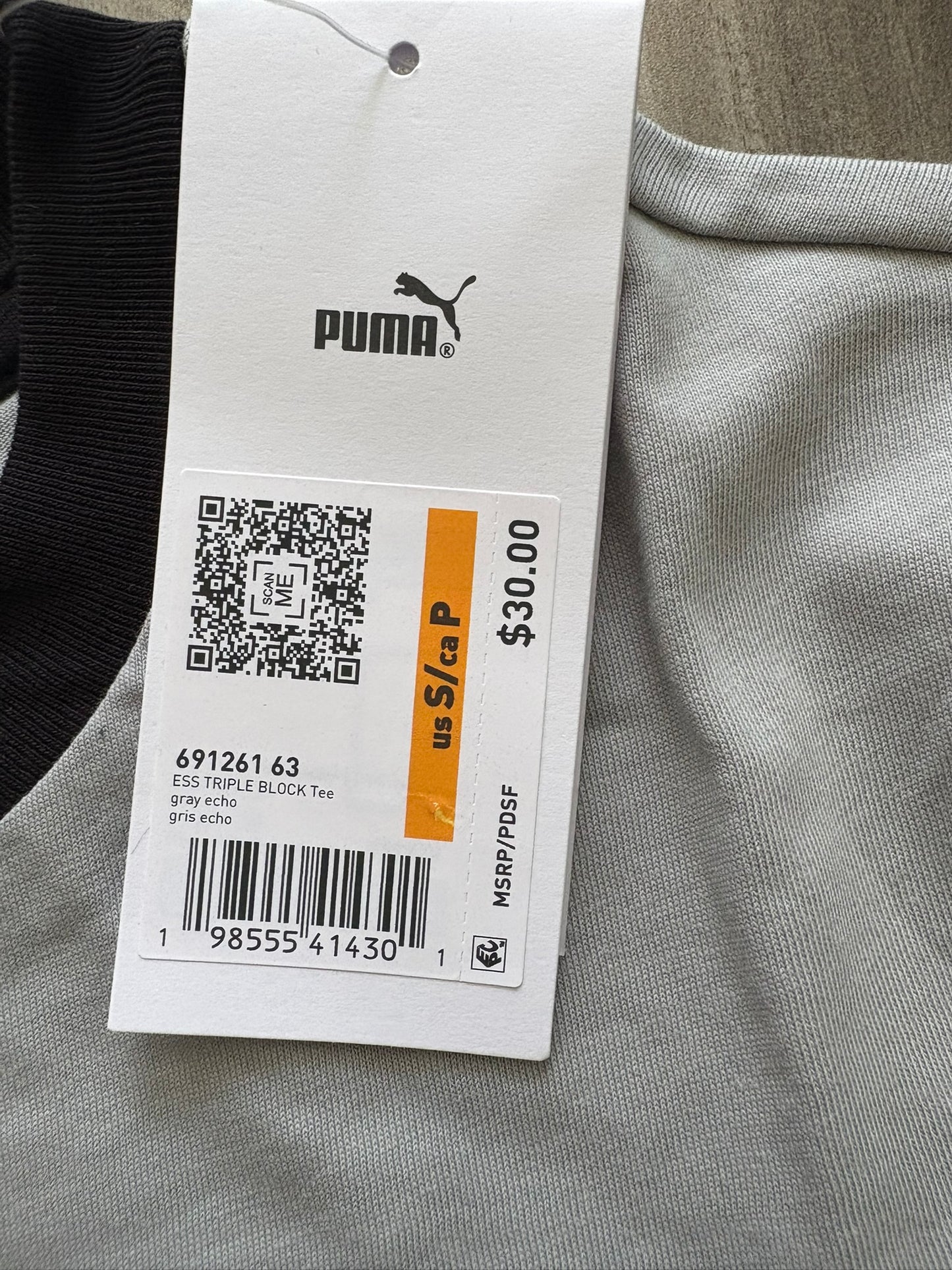 PUMA Ess Triple Block T-shirt Men Black Size SMALL
